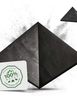 PURAJA Shungite Pyramid Original from Karelia Polished Contains Fullerenes with Certificate from the Zazhoginskij Mine