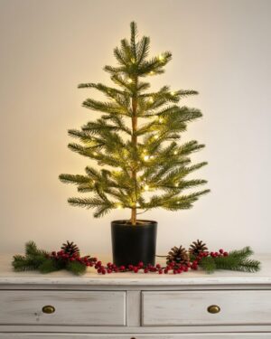 Artificial Christmas Tree 60 cm with Fairy Lights Battery Operated