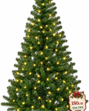 Artificial Christmas Tree 180 cm 150 LEDs & 650 Tips