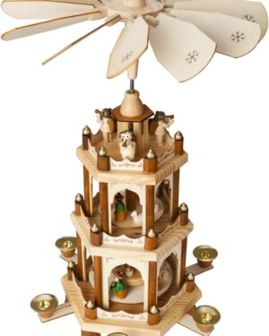 Brubaker Christmas Pyramid Wooden Pyramid Natural