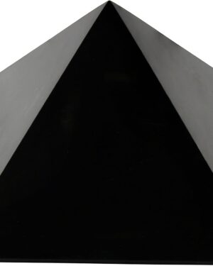 Shungite Pyramid Polished Natural Stone Chakra Crystal Healing Energy Karelia Russia