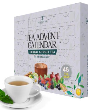 Tea Advent Calendar 2025 - 24 Days Tea Gift Advent Calendar for Men and Women, Advent Calendar, Tea Set, 2 x 24 Flavoured Teas, Fruit Tea, Herbal Tea Gift Set