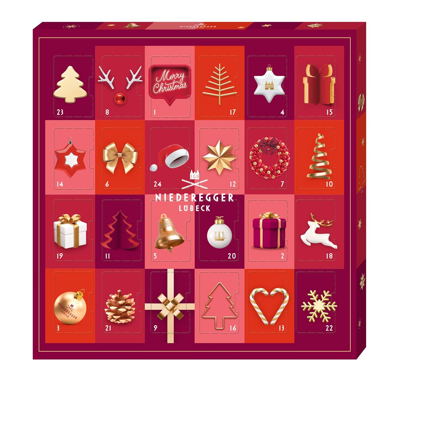 Niederegger Glamour Mini Advent Calendar 1 x 168 g
