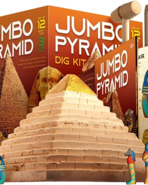Egypt Excavation Set for Children - Experiment Set with Large Pyramid Dig Toy for Children from 4 5 6 7 8 9 10 Years