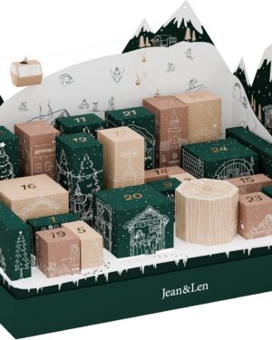 Jean & Len Advent Calendar 2026, Christmas 3D DIY Scenery, Includes a Rosemary & Ginger Design Limited Edition & an Exclusive Soap Fragrance Novelty, Only Original Sizes, Christmas Calendar