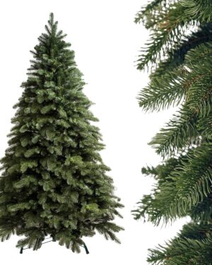 SMEREKA Artificial Christmas Tree 180 cm [Injection Moulded 100% 3D Branches with 2155 Tips, Dense] Lifelike, Made in the EU - Nordmann Fir Christmas Tree Artificial with Metal Stand - Christmas Tree