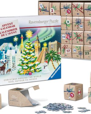 Ravensburger Puzzle Advent Calendar 12004246-24 Christmas Puzzle with 54 Pieces Each 24 Designs Can Be Puzzled Together as Wish, for Adults and Children from 12 Years